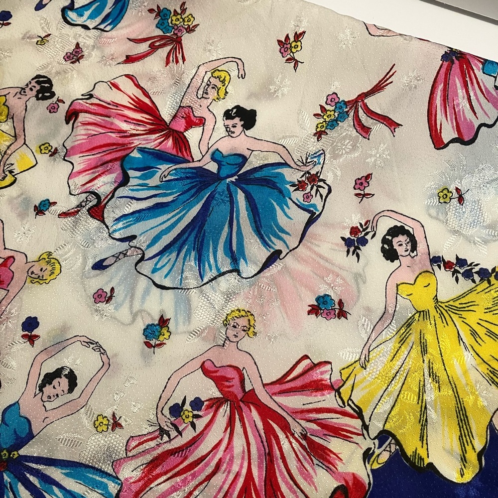 Women’s vintage ballerina scarf from the 1950s